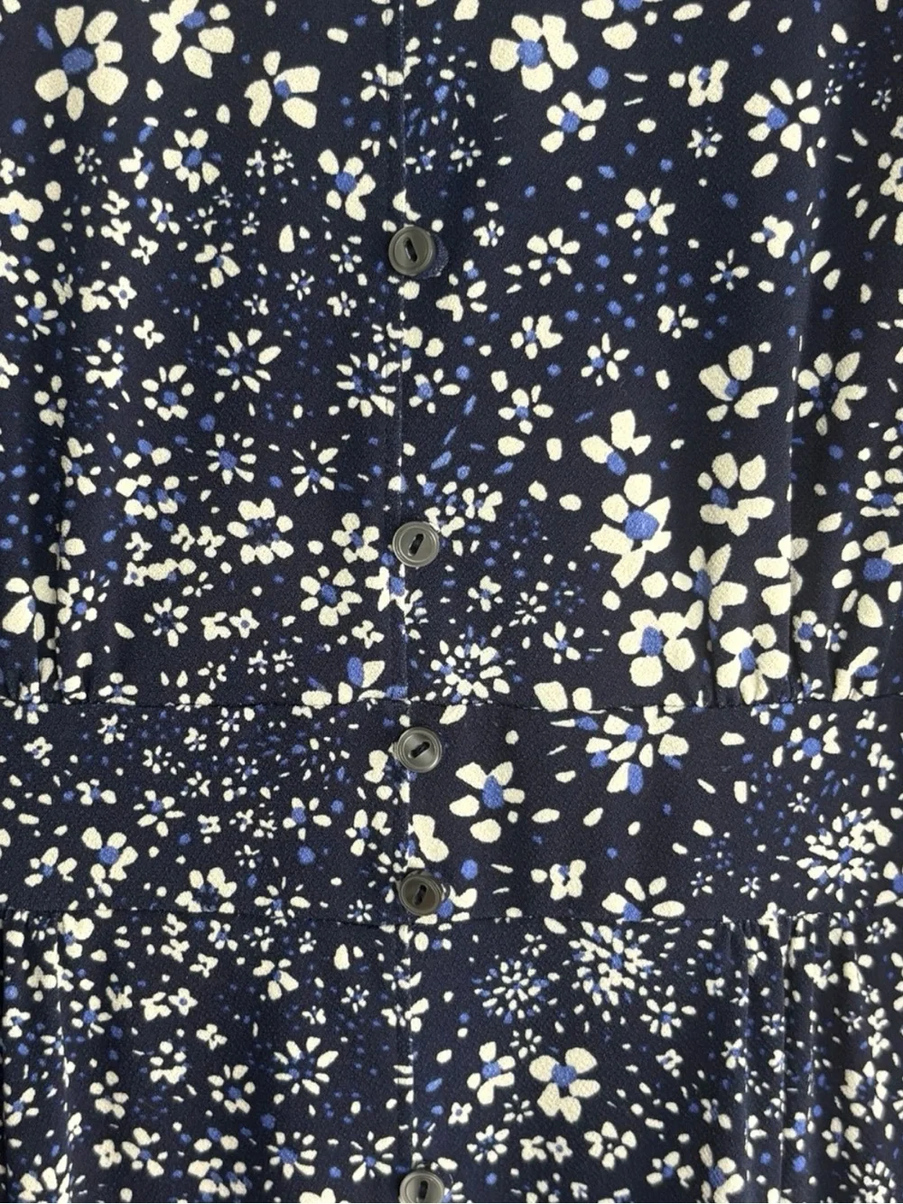 TALBOTS Long-Sleeve Floral Dress in Blue / Lavender / White Size XL — NWT